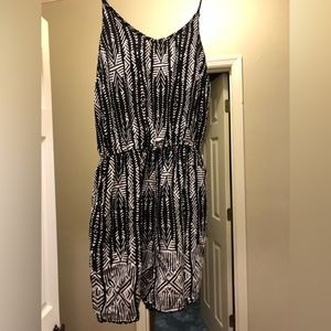 White and black romper